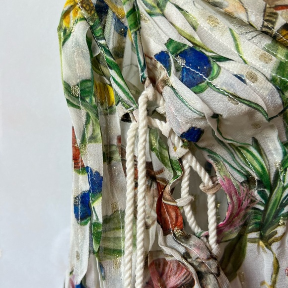 NWT Tryb Spain floaty floral tasseled tank top size S - Picture 5 of 8